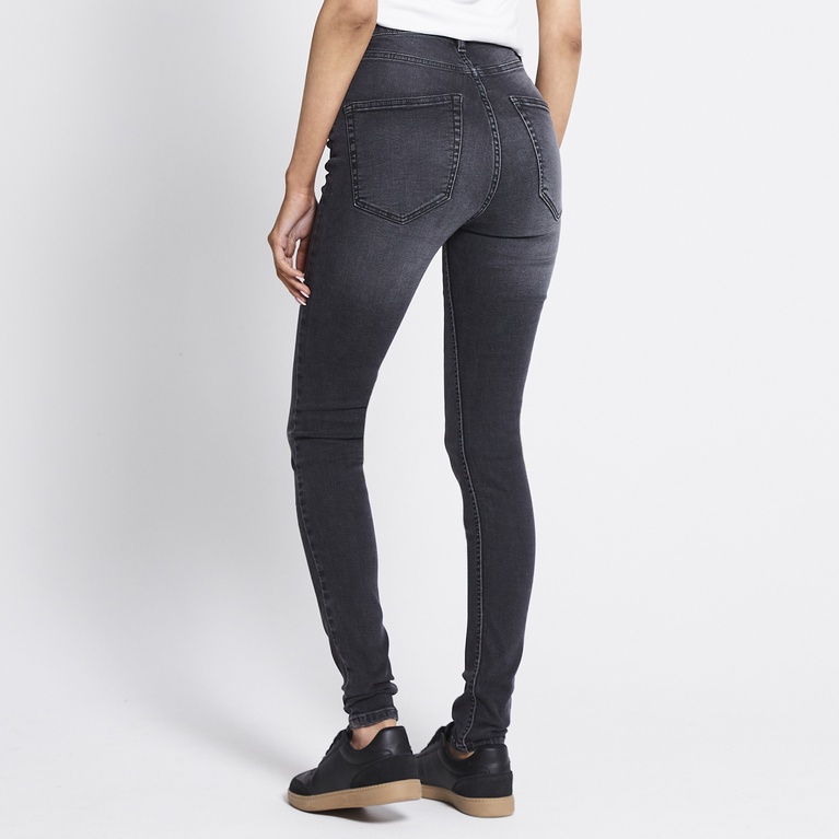 High waist skinny jeans "Snake" Black Used